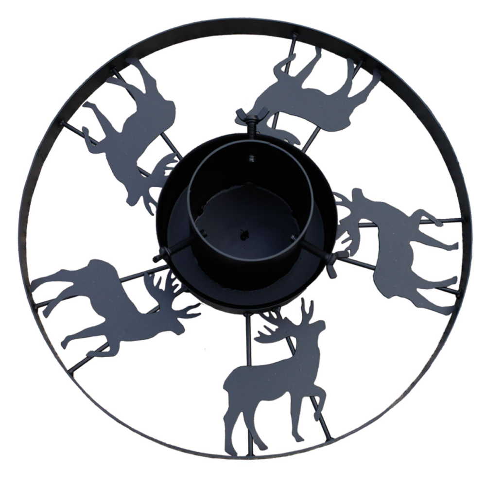 Stojan na vánoční stromek kovový samozavlažovací nastavitelný-lesní zvěř