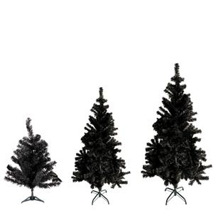 Umělý vánoční stromek černý s plastovým stojanem různé velikosti
